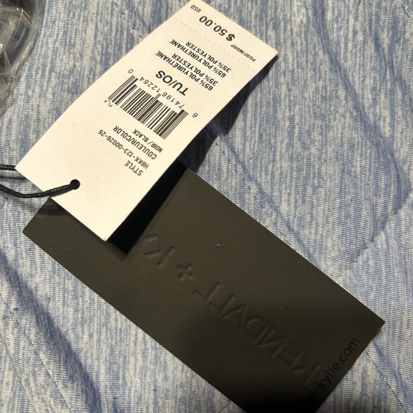 Kylie + Kendall Black Adjustable Shoulder Chain Hand Bag Polyurethane Polyester - Picture 7 of 8